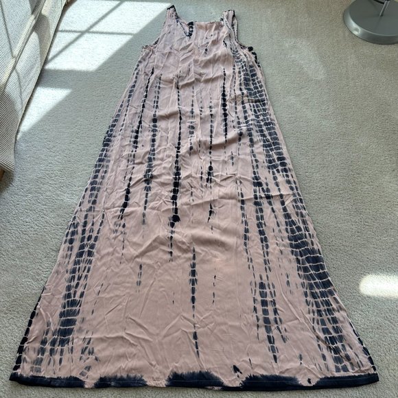 J. Jill Pure Jill Pink and Blue Tie Dye Maxi Dress Sleeveless - Womens Sz Medium - Picture 8 of 8